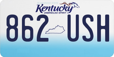 KY license plate 862USH