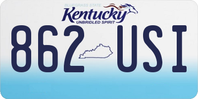 KY license plate 862USI