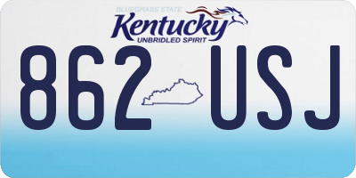 KY license plate 862USJ