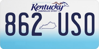KY license plate 862USO