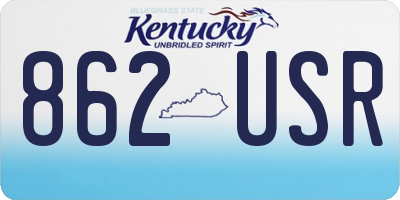 KY license plate 862USR