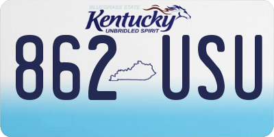 KY license plate 862USU