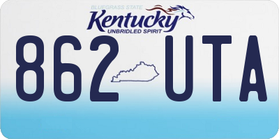 KY license plate 862UTA