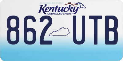 KY license plate 862UTB