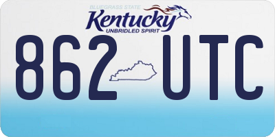 KY license plate 862UTC