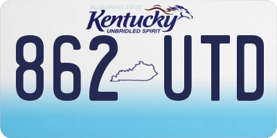 KY license plate 862UTD