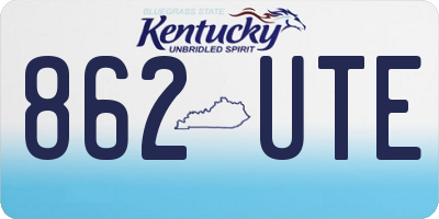 KY license plate 862UTE