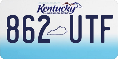 KY license plate 862UTF