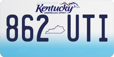 KY license plate 862UTI
