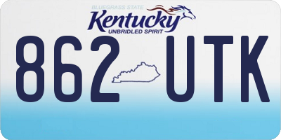 KY license plate 862UTK