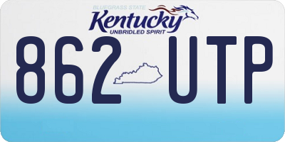 KY license plate 862UTP