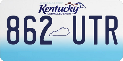 KY license plate 862UTR