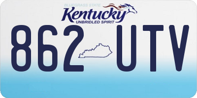 KY license plate 862UTV