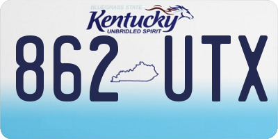 KY license plate 862UTX