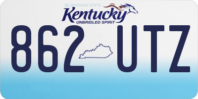 KY license plate 862UTZ