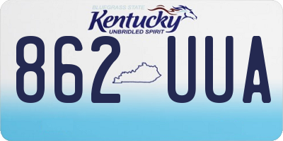 KY license plate 862UUA