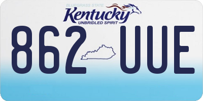 KY license plate 862UUE