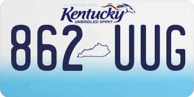 KY license plate 862UUG