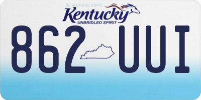 KY license plate 862UUI