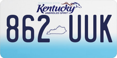 KY license plate 862UUK