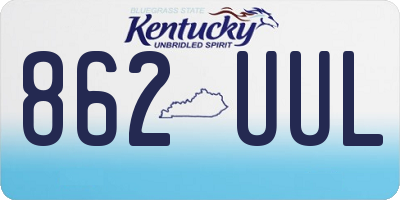 KY license plate 862UUL