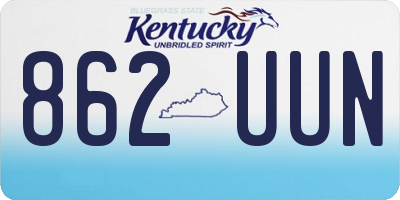 KY license plate 862UUN