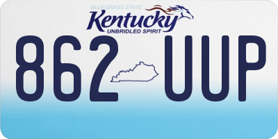 KY license plate 862UUP