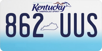 KY license plate 862UUS