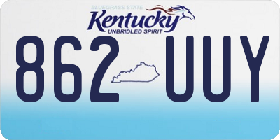 KY license plate 862UUY