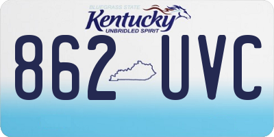 KY license plate 862UVC