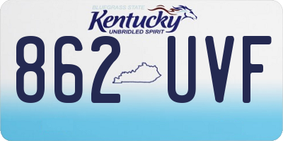 KY license plate 862UVF