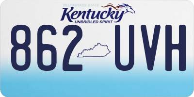 KY license plate 862UVH