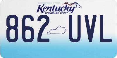 KY license plate 862UVL