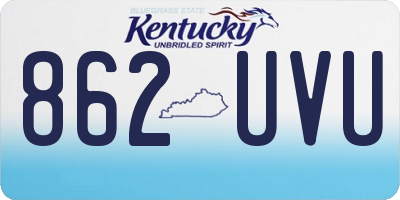 KY license plate 862UVU