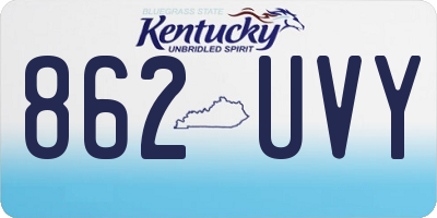 KY license plate 862UVY