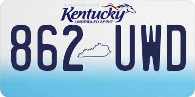 KY license plate 862UWD