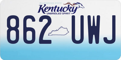 KY license plate 862UWJ
