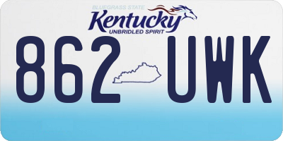 KY license plate 862UWK