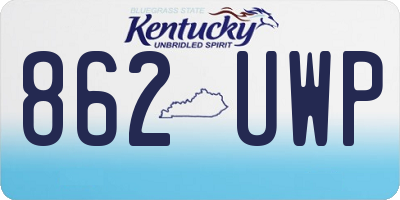 KY license plate 862UWP