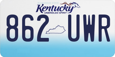 KY license plate 862UWR