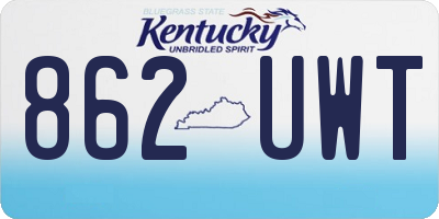 KY license plate 862UWT
