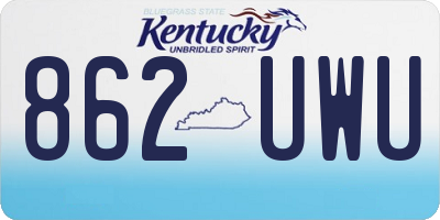 KY license plate 862UWU