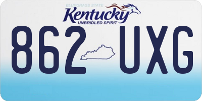 KY license plate 862UXG