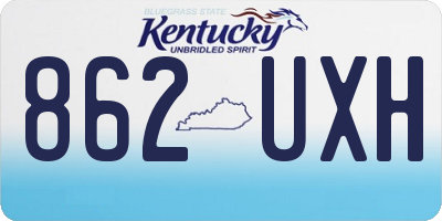 KY license plate 862UXH