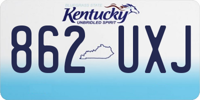 KY license plate 862UXJ