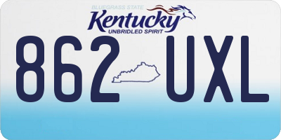 KY license plate 862UXL