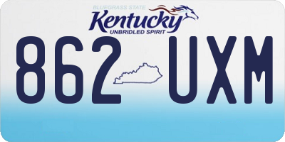 KY license plate 862UXM