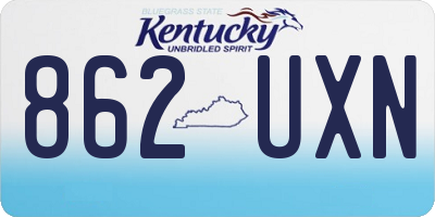KY license plate 862UXN