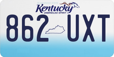 KY license plate 862UXT