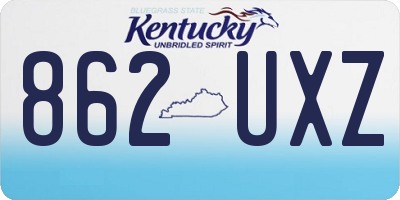 KY license plate 862UXZ